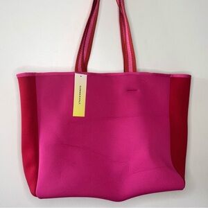 NWT Summersalt Neoprene in Hibiscus 
& Lava Colorblock Tote Bag